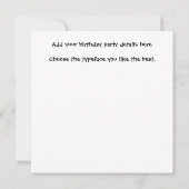 Invitation 18e fête d'anniversaire Black and White Modern W85 (Dos)