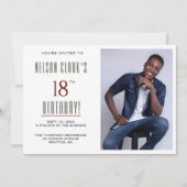 Invitation 18e fête d'anniversaire de la photo (Devant)