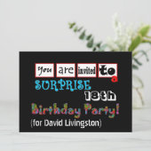 Invitation 18e Modèle d'invitation à la fête d'anniversaire S (Debout devant)