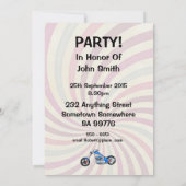 Invitation 18ème anniversaire avec une fille sur une moto (Dos)