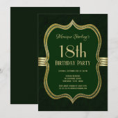 Invitation 18ème anniversaire de Green and Gold (Devant / Derrière)