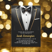 Invitation 18ème événement d'anniversaire Black and Gold de T