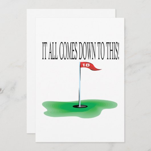 Invitation 18ème Trou (Devant / Derrière)