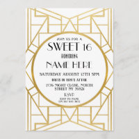 1920 Art Déco Anniversaire Sweet 16 Gatsby Party