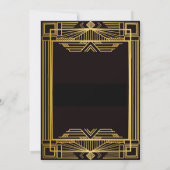 Invitation 1920 art déco meurtre mystère fête d'anniversaire (Dos)