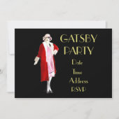 Invitation 1920 Fête des Années folles des années 20 Invitati (Devant)