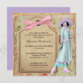 Invitation 1920's Theme Bridal Shower Invite (Devant / Derrière)