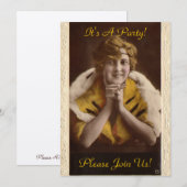 Invitation 1922 Fille moderne (Devant / Derrière)