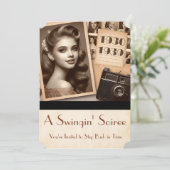 Invitation 1930 L'ère du Parti Swinging'Soiree Teenagers Part (Debout devant)