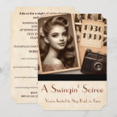 Invitation 1930 L'ère du Parti Swinging'Soiree Teenagers Part (Devant / Derrière)