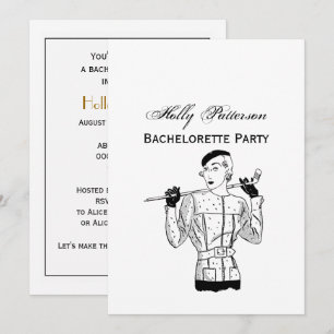 Invitation 1930 s Fashionable Lady Golfer avec le club de gol