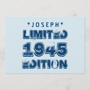 Invitation 1945 ou toute année Anniversaire Limited Edition 7