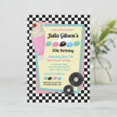 Invitation 1950 Diner Anniversaire Rétro Cinquante ans Invita (Debout devant)