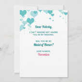 Invitation 1950 Femme d'honneur au mariage (Dos)