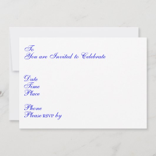 Invitation 1951 de double (Dos)