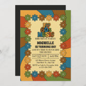 Invitation 1960s Music Birthday Party for 80th Celebration (Devant / Derrière)