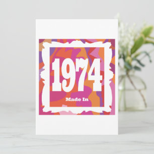 Invitation 1974 - Fabriqué en 1974