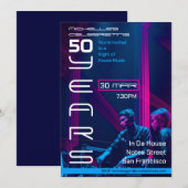 Invitation 1990s House Music 50e anniversaire (Devant / Derrière)