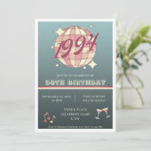 Invitation 1994 30e anniversaire rétro bleu foncé (Debout devant)