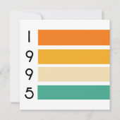Invitation 1995 Retro Stripe Sunset Vintage (Devant)