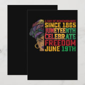 Invitation 19 Juin Journée De Souvenir Liberté Noire (Devant / Derrière)