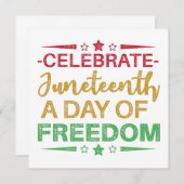 Invitation 19°, Liberté des Afro-Américains. (Devant / Derrière)