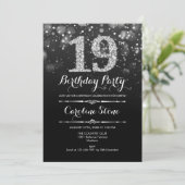 Invitation 19e anniversaire - Argent noir (Debout devant)