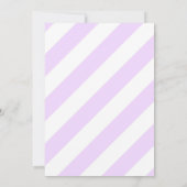 Invitation 19e anniversaire - Ballons d'or à rayures violette (Dos)