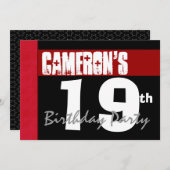 Invitation 19e anniversaire de la fête des Noirs et Blanches  (Devant / Derrière)