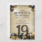 Invitation 19e anniversaire des ballons d'or noir (Devant)