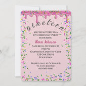 Invitation 19e Anniversaire Pink Icing Et Sprinkles (Devant)