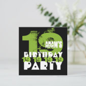 Invitation 19e Birthday Party 19 Year Old Grunge Z19A (Debout devant)