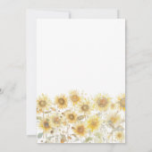 Invitation 19e fête d'anniversaire Boho Summer Sunflower Gard (Dos)
