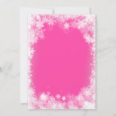 Invitation 19e fête d'anniversaire Winter Wonderland Rose (Dos)