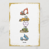 Invitation 1,2,3,4 Construction Fun, 4th Birthday (Dos)