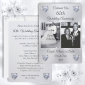 Invitation 1, 2 Photos, 60e anniversaire de Mariage Invitatio