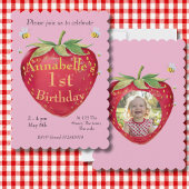 Invitation 1 an 1dt anniversaire première fête de bébé