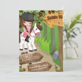 Invitation 1 Anniversaire (Fille) (Debout devant)