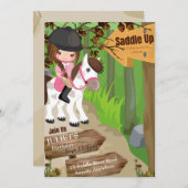 Invitation 1 Anniversaire (Fille) (Devant / Derrière)