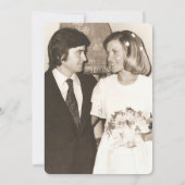 Invitation 1 Anniversaire photo Surprise Party Noir et Blanc (Dos)