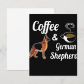 Invitation 1 café et berger allemand (Devant / Derrière)