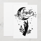 Invitation 1- Chemise d'enseignant inspirant, Enseignant mini (Devant / Derrière)