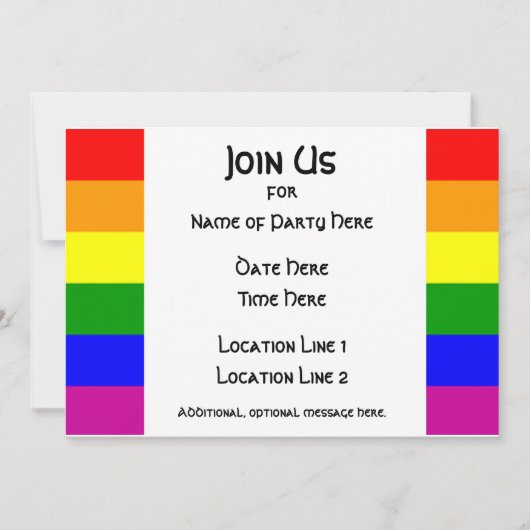 Invitation #1 de partie de fierté de LGBT (Devant)