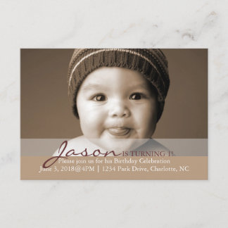 Invitation | 1 de rotation de fête d'anniversaire