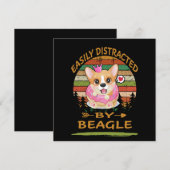 Invitation 1 Easily Distracted By Beagle (Devant / Derrière)