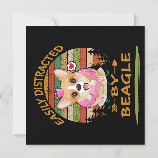 Invitation 1 Facilement Distrait Par Beagle (Devant)