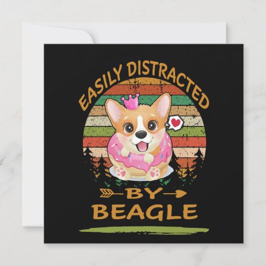Invitation 1 Facilement Distrait Par Beagle (Devant)