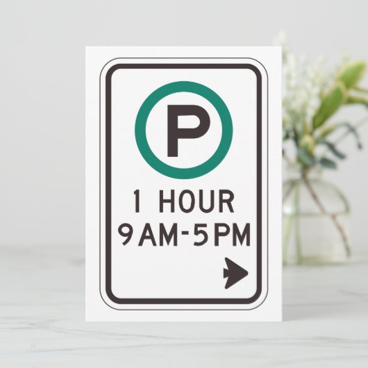 Invitation 1 Heure De Parking Pour Zones De Parking Contrôlée (Debout devant)