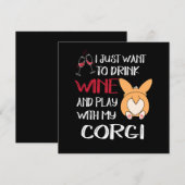 Invitation 1 I Want Just Want To Drink Wine (Devant / Derrière)