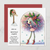 Invitation *~* 1 Imaginaire jolie femme douce Elf (Devant / Derrière)